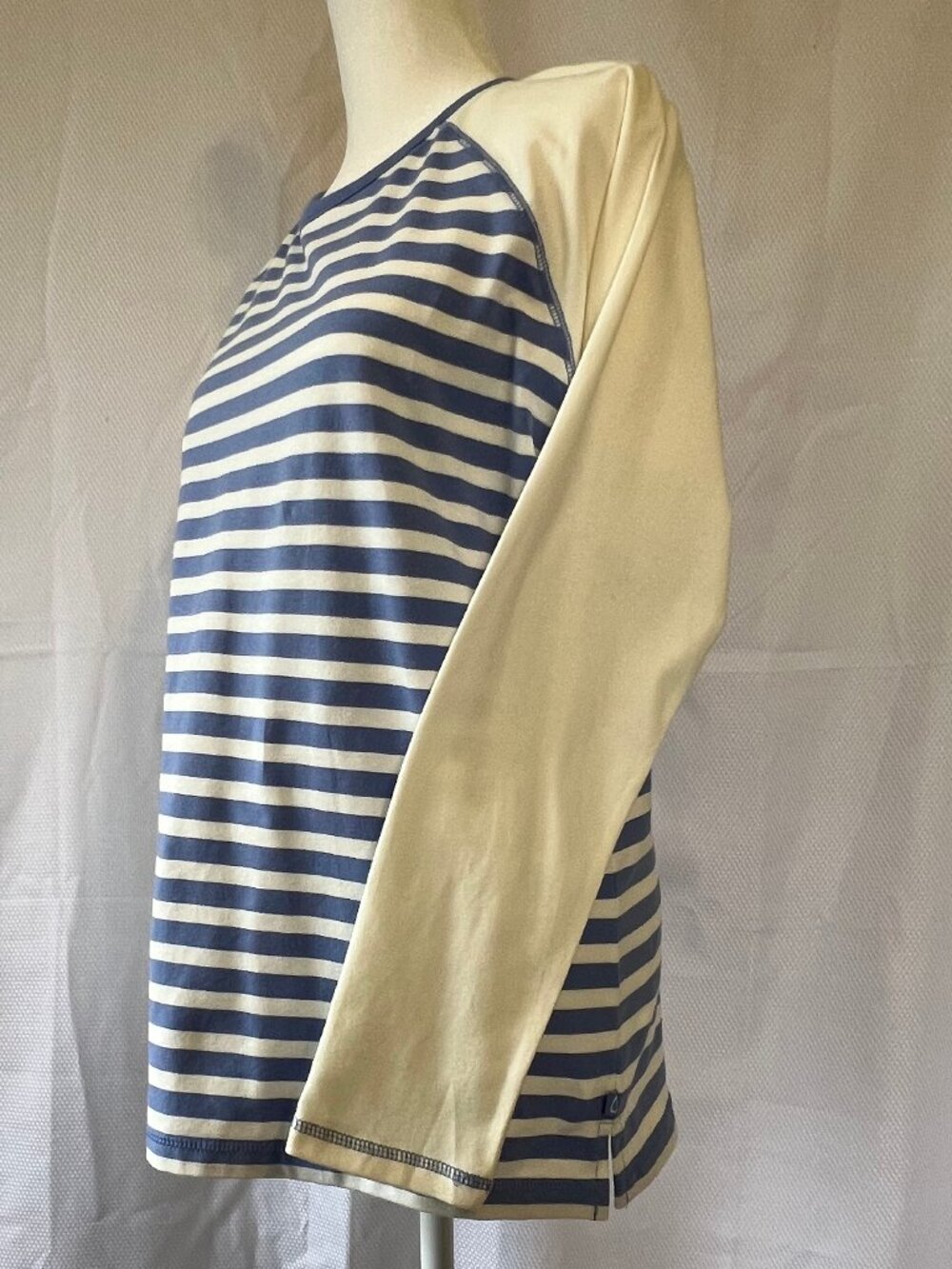 Liz Claiborne Liz & Co Blue & White Striped Shirt - Picture 4 of 14